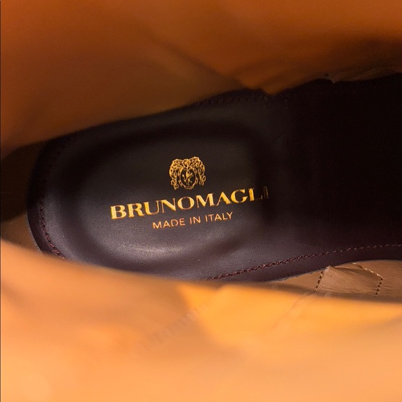 New Bruno Magli men\'s black suede and patent leather zipper boot size -10 main image 4
